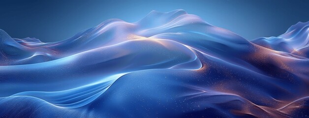 Fototapeta premium Elegant Blue Abstract Waves Background for Business and Design