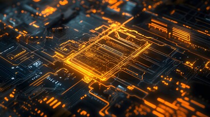 Obraz premium Computer circuit board, web design background. 