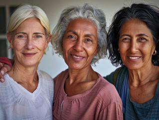 diverse group of middle age women