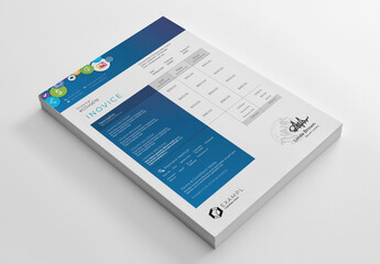 Social Media Invoice with Social Icons