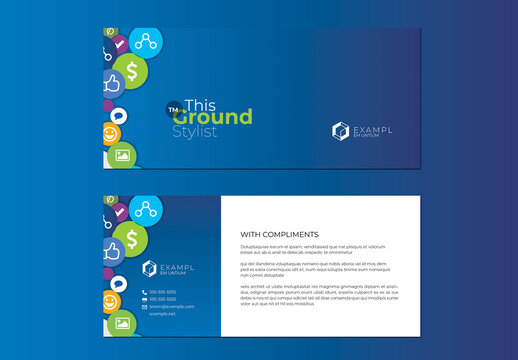 Social Media Commerial Envelop with Social Icons