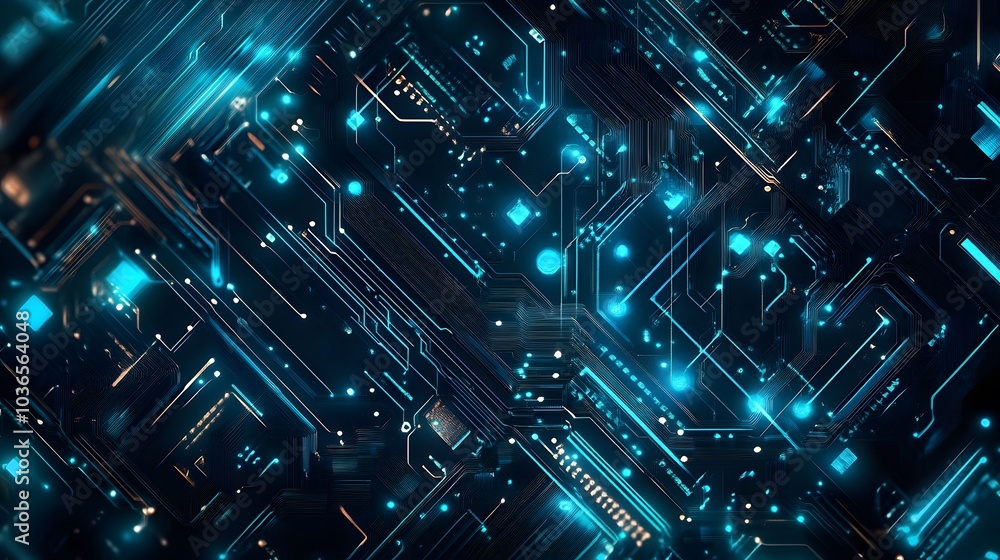 Poster computer circuit board, web design background.