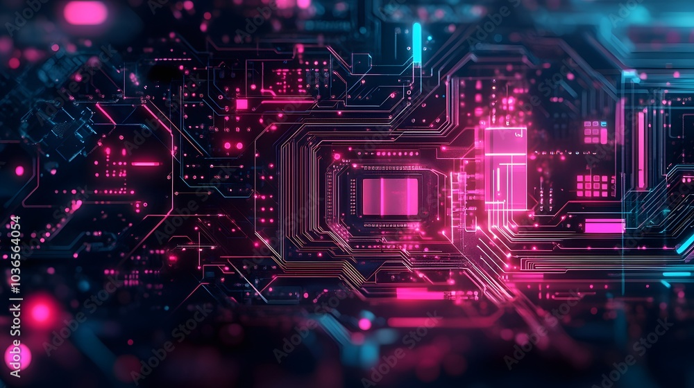 Poster computer circuit board, web design background.
