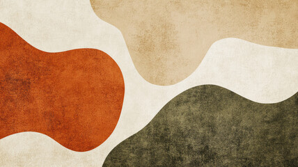 Geometric waves in earthy tones with textured abstract background