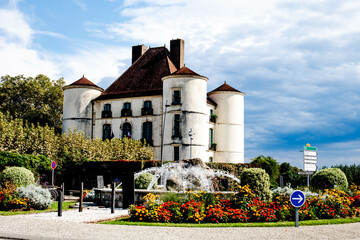 Town hall of the town of Peyrehorade in New Aquitaine