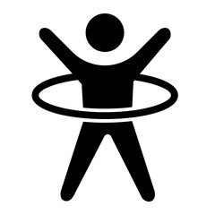 Fitness and Health icon on glyph style