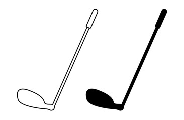 Golf stick icon design template illustration isolated