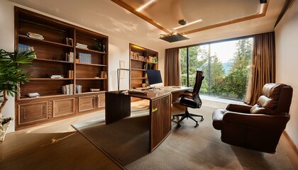 Fototapeta premium Modern Architektur Design Inneneinrichtung Arbeitszimmer