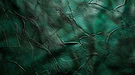 Green genuine leather texture background for vintage camera