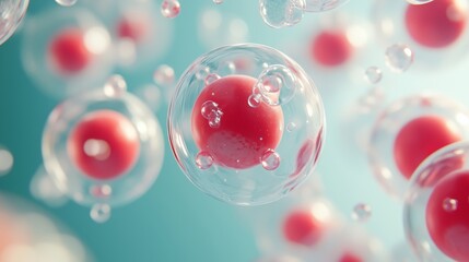 A Detailed Scientific Representation of Microscopic Cells and Molecules