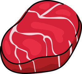 beef on white background. Vector illustration.