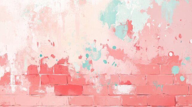 Red Brick Wall with Mortar