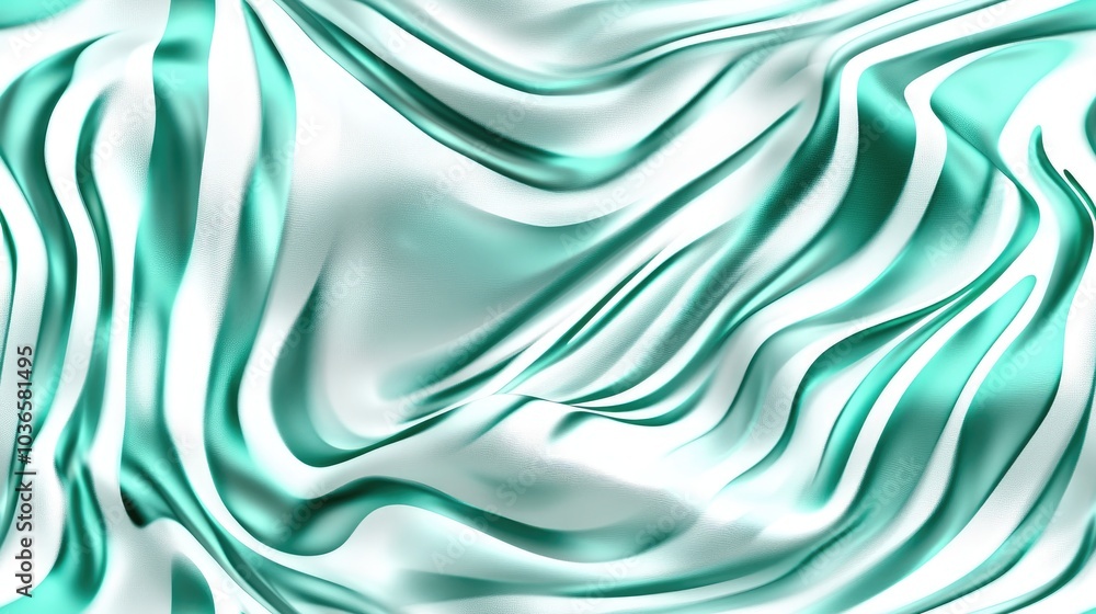 Poster 3d flowing shape design with dye effect stripes stylish zebra inspired texture modern textile design