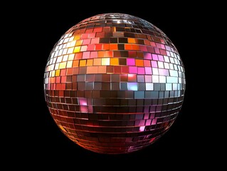 Obraz premium A disco ball on a black background