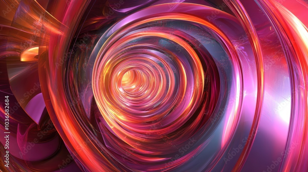 Poster abstract fractal background with 3d rendering showcasing technology themes