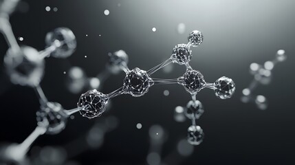 Abstract Molecular Structure with Interconnected Spheres