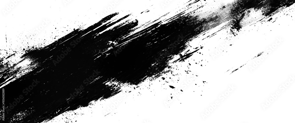 Poster vector brush stroke scratch and texture elements for design.