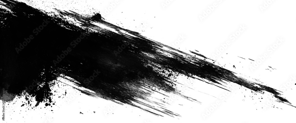 Poster vector brush stroke scratch and texture elements for design.