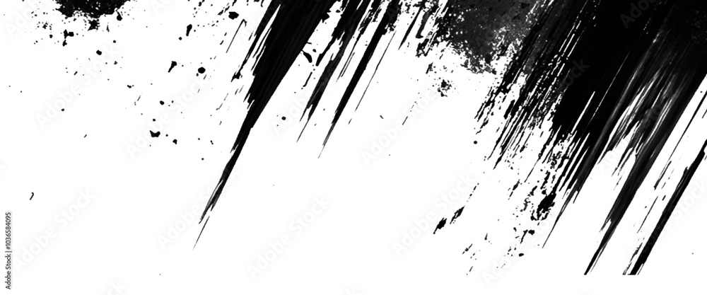 Poster vector black and white with grunge style, scratch and texture elements for design.