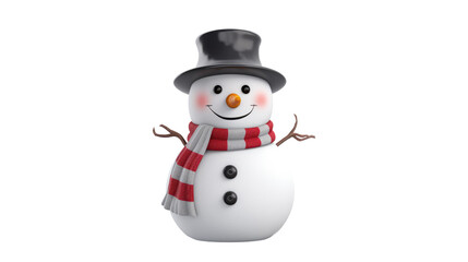 Snowman on Christmas background. Ai generative.	
