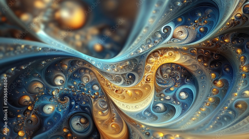 Poster fantasy 3d rendering featuring an abstract background design