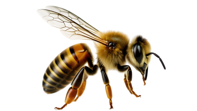 bee on a white background cut out, bee on a transparent backgorund