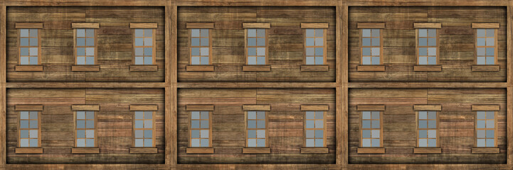 Brick wall facade with windows