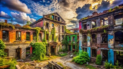Fototapeta premium Immortalizing the unseen decay in abandoned structures.