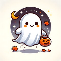 Fototapeta premium Trick-or-Treat Ghost: 