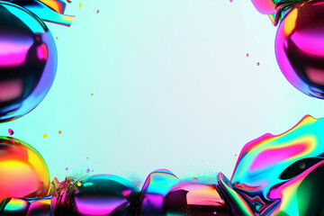 Colorful Swirling Balloons in an Abstract Scene
