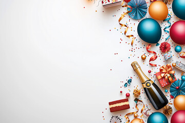 Holiday Champagne with Party Items