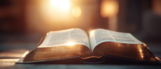 Obraz premium Open Bible showcasing the Book of Mark, pages turned to reveal significant passages and insights into the text's teachings.