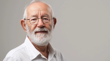Obraz premium Senior man with a plain background