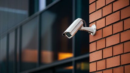 ビル正面の防犯カメラ｜security camera front of a building
