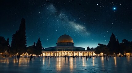 Obraz premium Isra Miraj The night Journey concept .