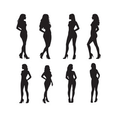 silhouettes of women