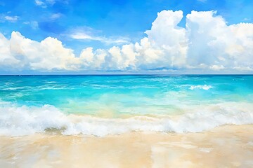 Obraz premium Waves on the beach