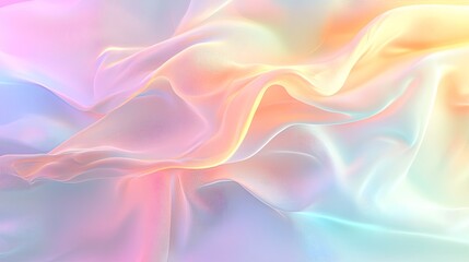 Obraz premium A serene abstract hologram designed as healing art, with soft, calming colors and fluid, gentle motion