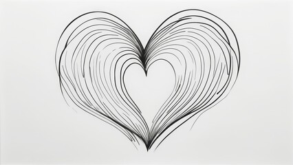 heart drawn in the form of heart