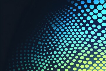Abstract background with halftone dots in blue and green colors