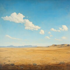 Fototapeta premium Landscape with wide open plains