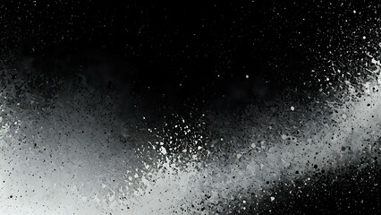 Fototapeta premium Abstract black and white splattered paint background.
