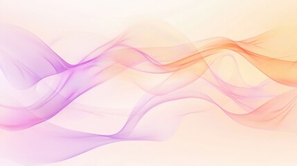 A soft, flowing abstract background in gentle pastel tones of lavender and peach, with a light wave-like movement