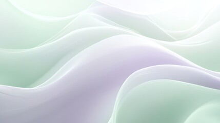 Obraz premium A soft, flowing background in light lavender and pale mint green, with gentle wave-like patterns to create a tranquil effect