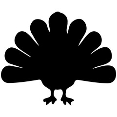 Obraz premium Minimal Dark Turkey Silhouette