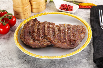 Rib eye steak grilled beef