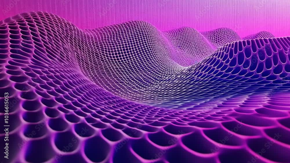 Poster a close-up of a purple and pink abstract pattern with a grid texture