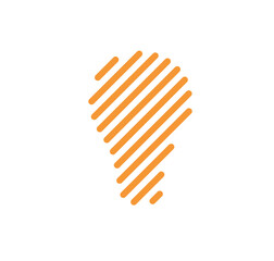 Simple light bulbs for technology logo design 