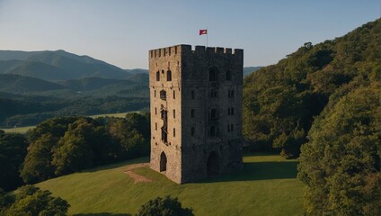 The archer tower is a popular stop for tourists