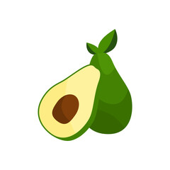 Avocado fruit vector, ripe avocado